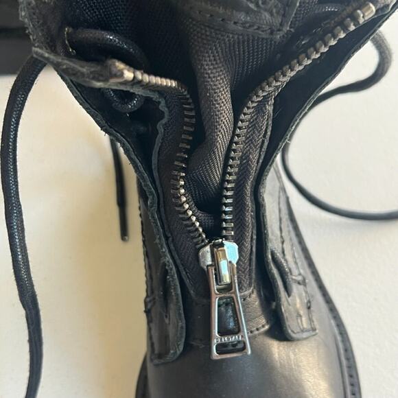 Belstaff Boots Women's Size 6.5 37 Pettra Boot In Black Leather Combat - Picture 13 of 16